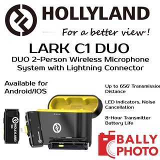 Hollyland LARK C1 DUO 2-Person Wireless Microphone System with Lightning Connector for iOS Devices