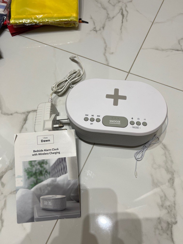 Ibox Dawn Bedside Alarm Clock with Wireless Charging, TV & Home