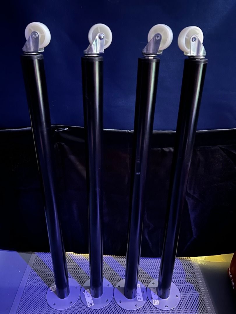 Ikea ADILS & OLOV Adjustable Table Legs (Black), Furniture & Home