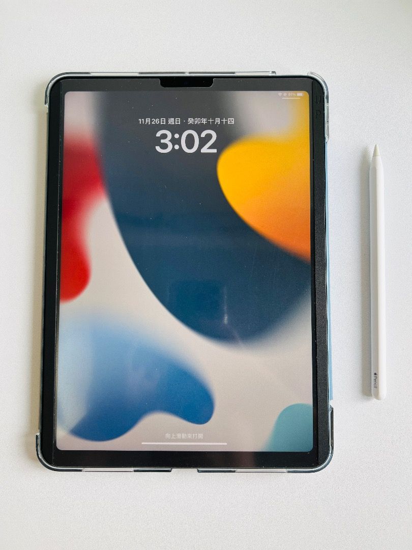 iPad Air 5 藍色64GB + Apple Pencil 第二代（含Apple care）, 手機及
