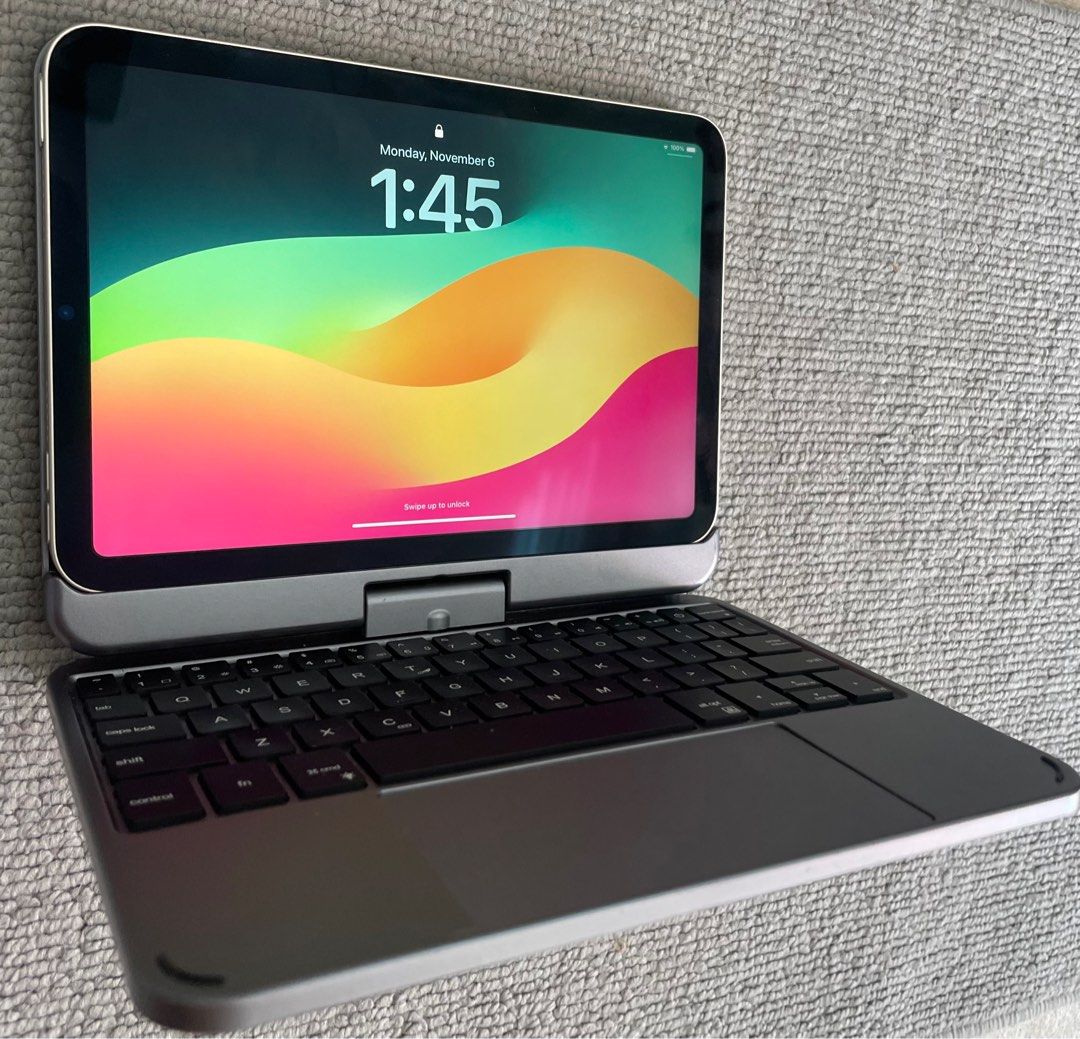 iPad Mini 6 with keyboard (Category: iPad) located in Makati City. Submitted by rocsimon (Listing ID 1268002583, Image 3). Description: For Sale Ipad Mini 6 64gb with Apple Warranty April 29, 2024 - Complete with Box and original accessories (charger adapter & usb c cord) - also comes with the Magic Keyboard Case with Touch Pad Price: P24,999.00 Strictly straight payment only. Libre na coffee from 8680 Coffee!.