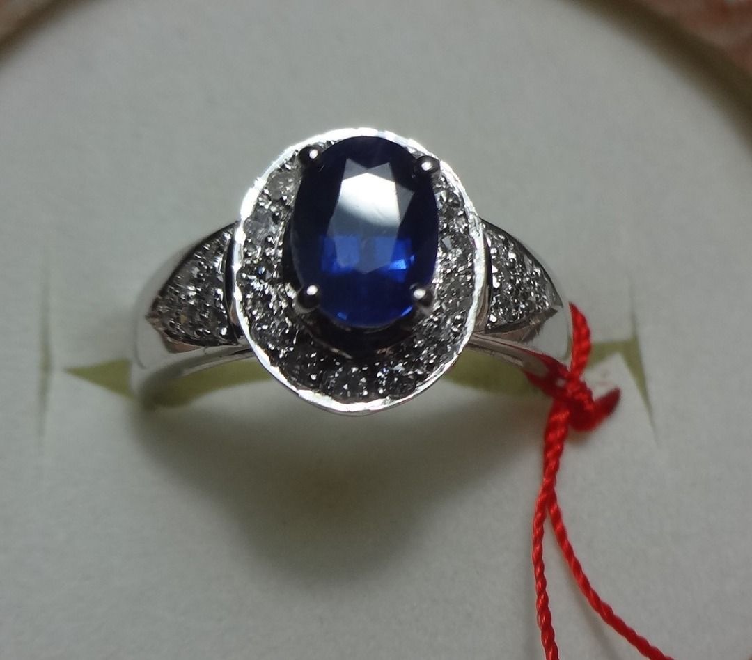 White gold sapphire diamond ring shop