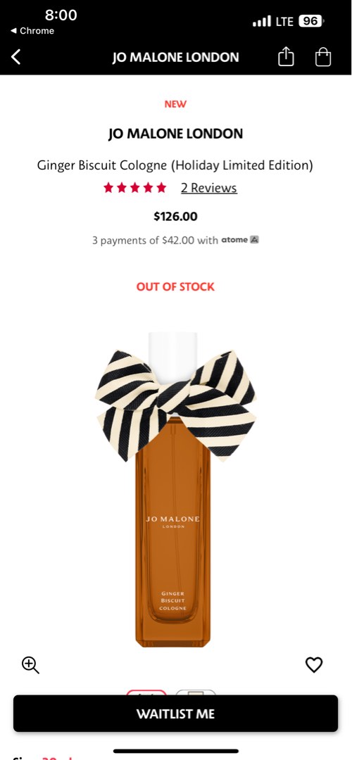 Jo Malone Ginger Biscuit Cologne 30ml, Beauty & Personal Care, Fragrance & Deodorants on Carousell