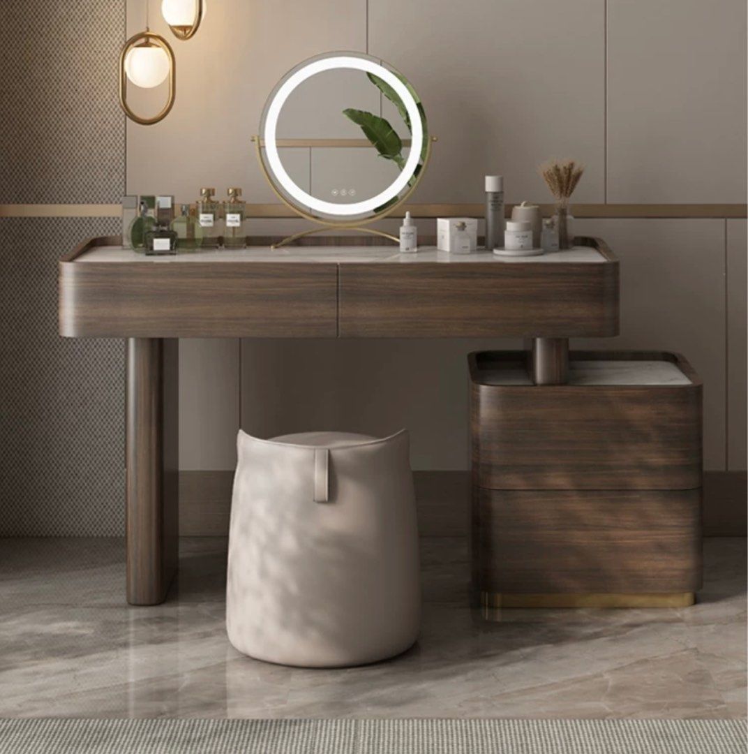 Walnut top vanity table