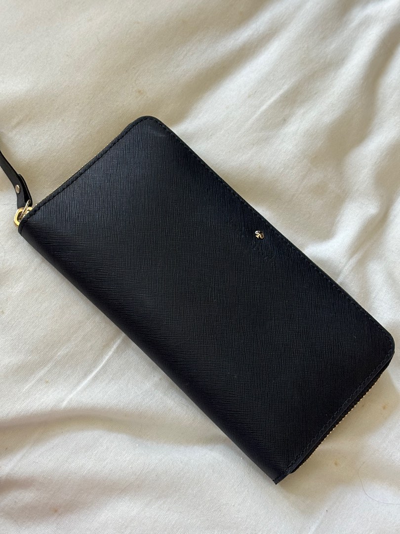 Kate spade grand street leather on sale zip around travel wallet & clutch
