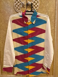 Kemeja kain songket asli