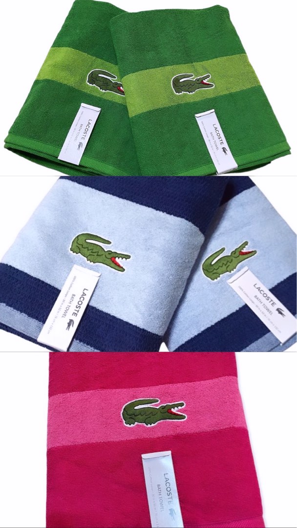 Lacoste Bath Towel, Beauty & Personal Care, Bath & Body, Bath on Carousell