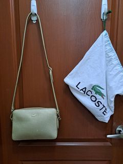 Lacoste Women Chantaco Pique Leather Crossover Bag