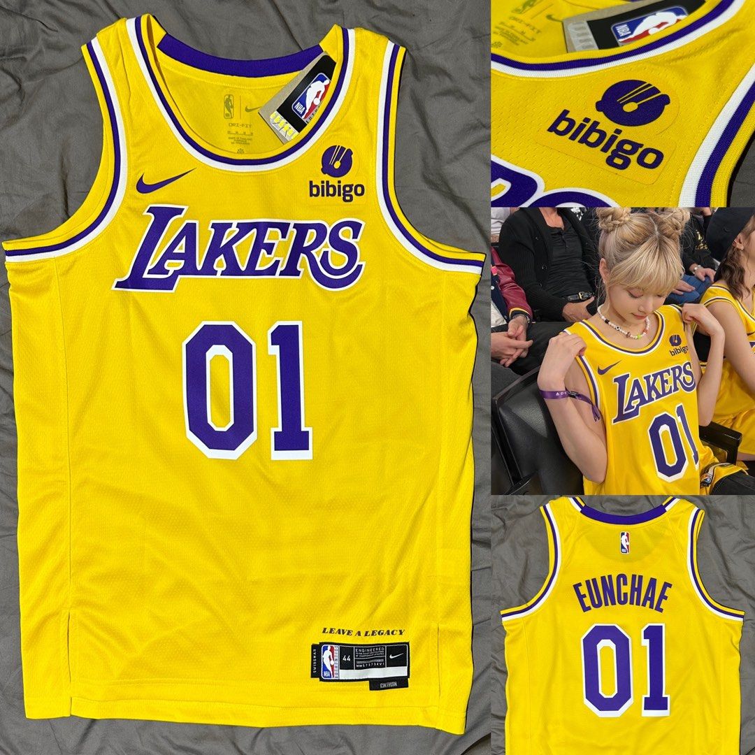 LE SSERAFIM X Lakers NBA 湖人客製球衣團連廣告章ENCHAE 恩彩