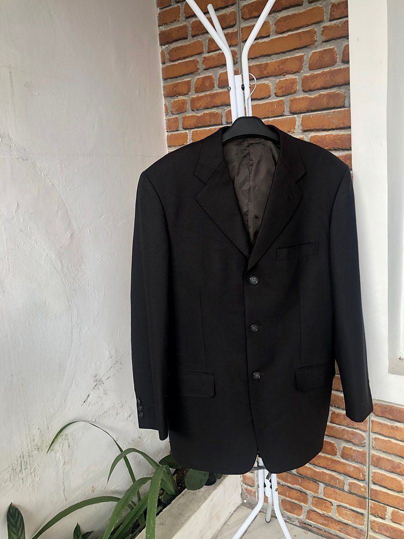 Ld110 Jas Pria Hitam Slim Fit Jas Formal Wisuda Wedding Fesyen Pria Pakaian Atasan Di 4619