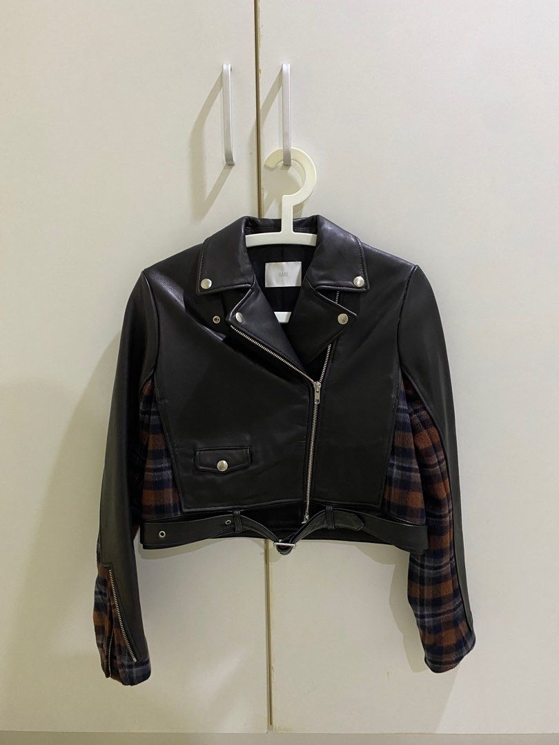 Leather jacket Women s Fashion Coats Jackets and Outerwear on