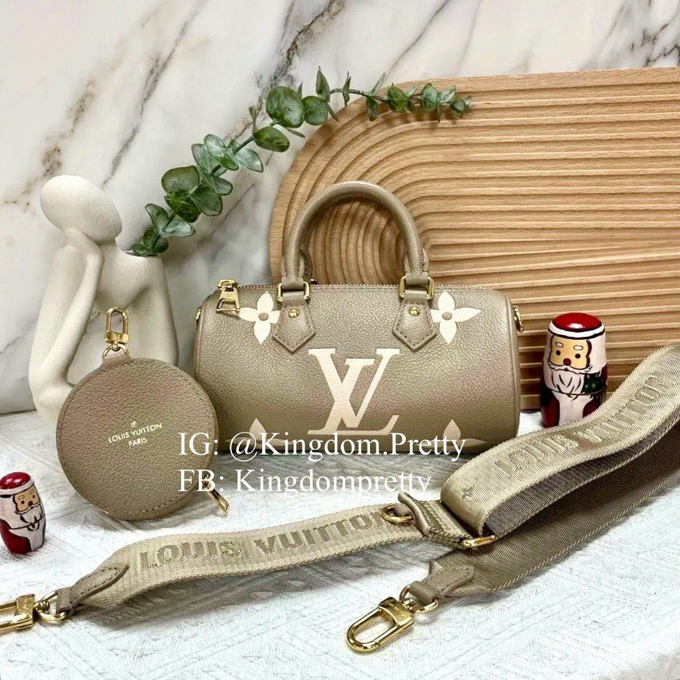LV Louis Vuitton Papillon Bicolor Monogram Empriente Leather Multi