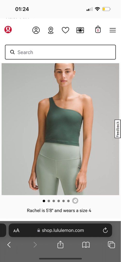 Lululemon Ribbed Nulu Asymmetrical Yoga Tank Top, Women's Fashion,  Activewear on Carousell