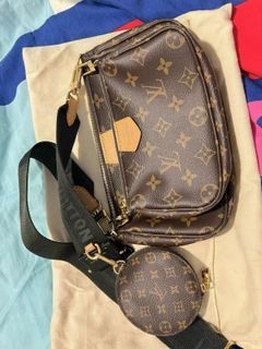 Louis Vuitton Multi Pochette Army Green, Luxury, Bags & Wallets on Carousell