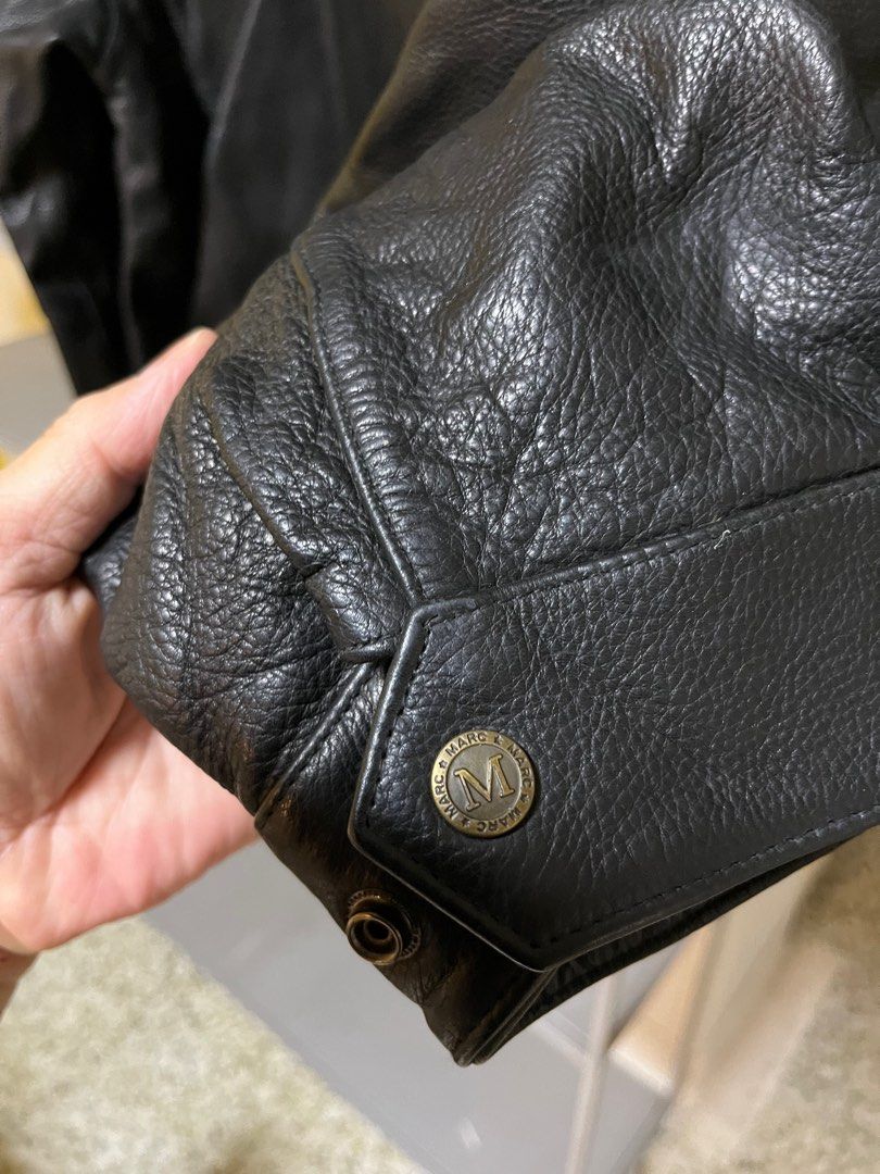 Marc andrew thick leather jacket Men s Fashion Coats Jackets