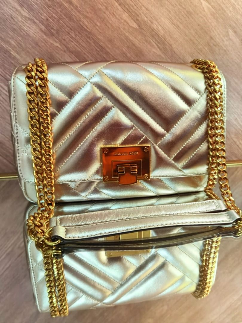 CNY SALE MICHAEL KORS Vivianne Leather Chain Shoulder Bag