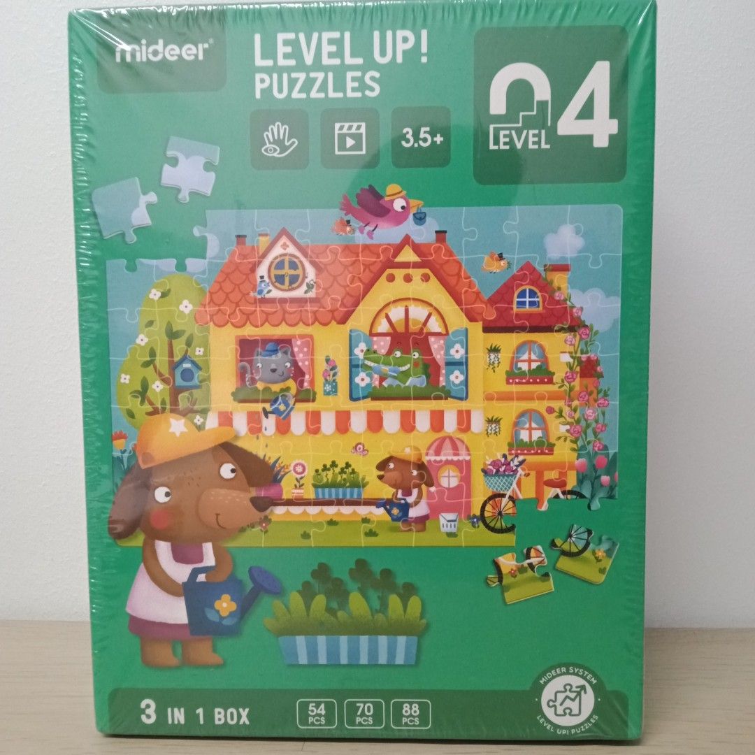 Mideer Level Up! Puzzles (Level 4) (Category: Board Games & Puzzles) located in Marikina City. Submitted by MrSantos (Listing ID 1268062897, Image 1). Description: Mideer Level Up! Puzzles (Level 4) Progressive and Educational Puzzles with Arts and Aesthethics Brand New and Sealed Includes: 3 Bags of Puzzle Reference Image Puzzle Guide Certificate Reward Stickers Age: 3.5 years old and above MOD: Lalamove or Grab care of buyer MOP: GCash or Bank 