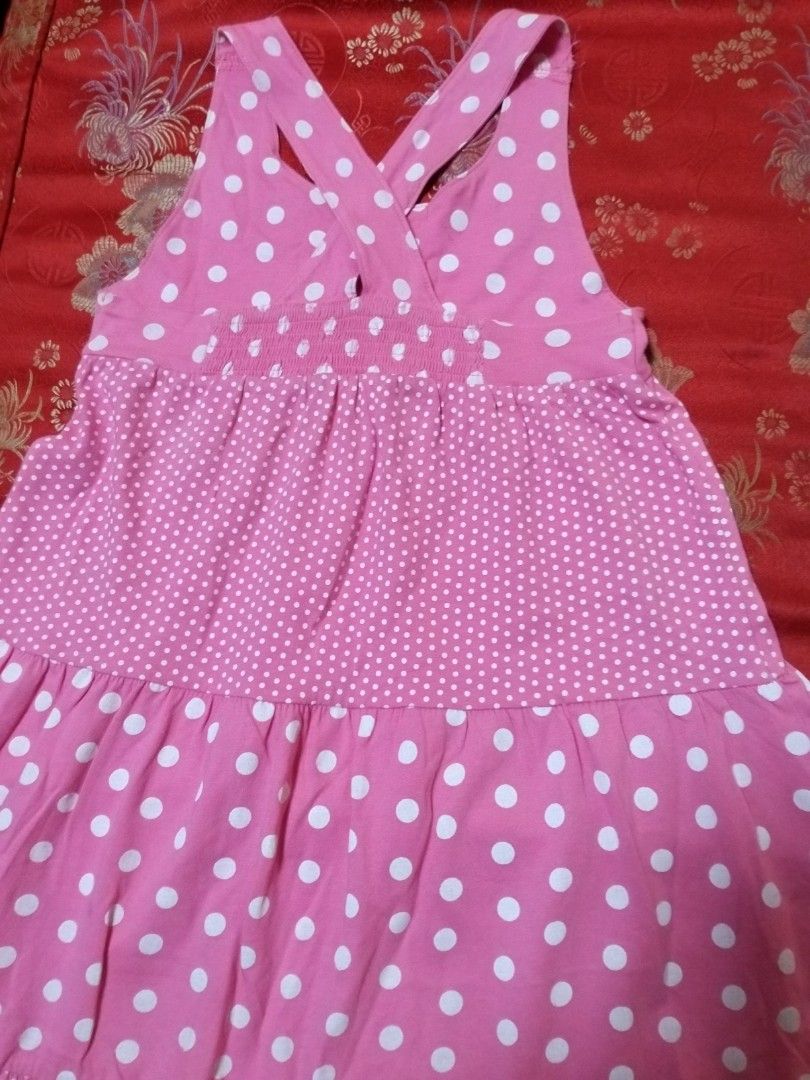 Childrens pink polka dot dresses online