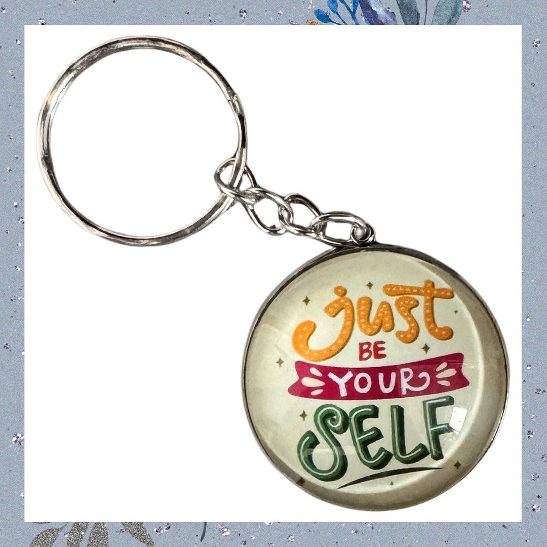Motivational Quotes Keychain. Handcrafted with love. Glass keychain. Handmade. Support small business