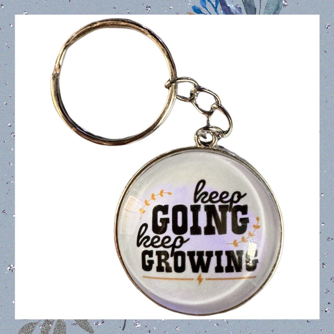 Glass photo keychain top