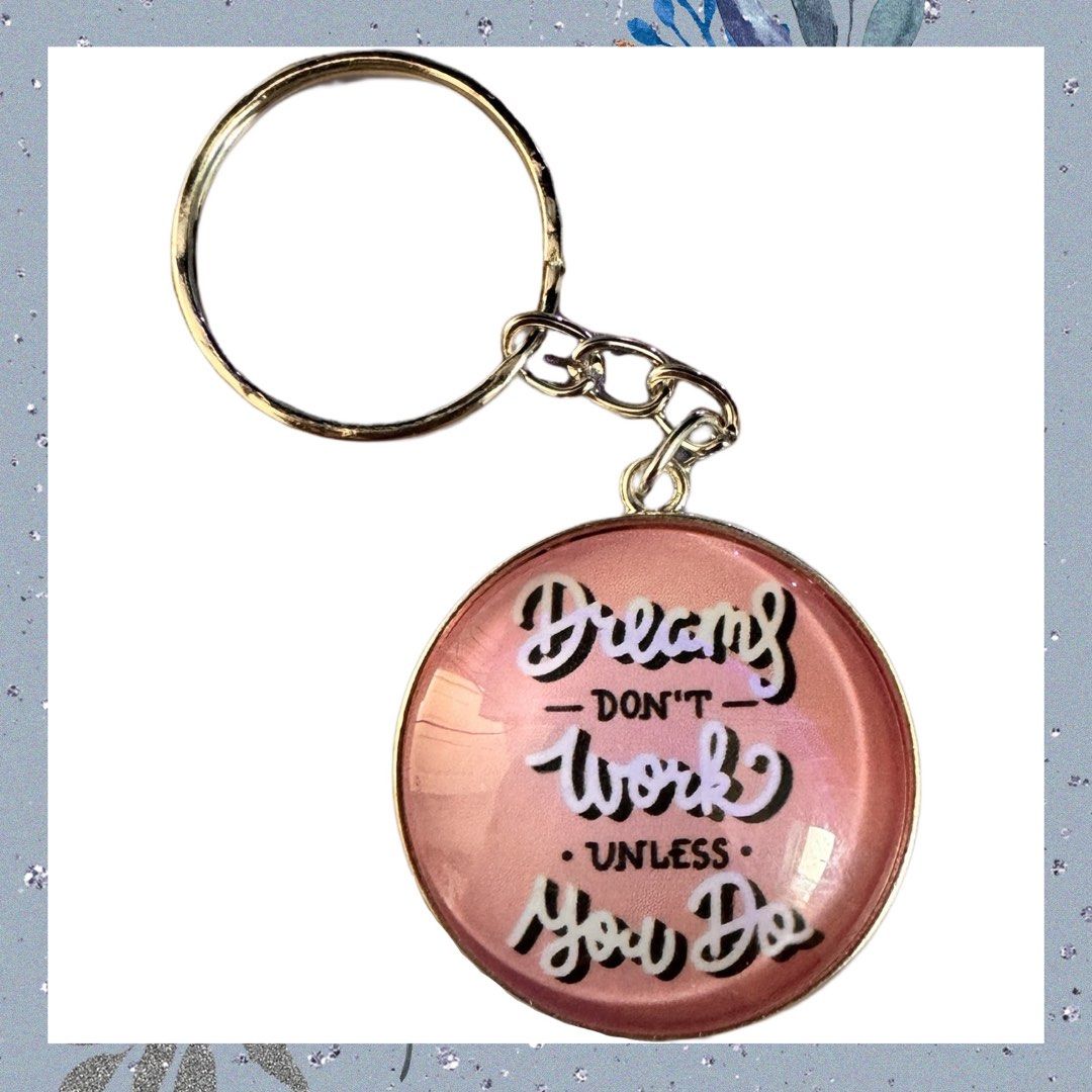 Motivational Quotes Keychain. Handcrafted with love. Glass keychain. Handmade. Support small business