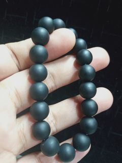 Natural Black Onyx Stretchy Bracelet