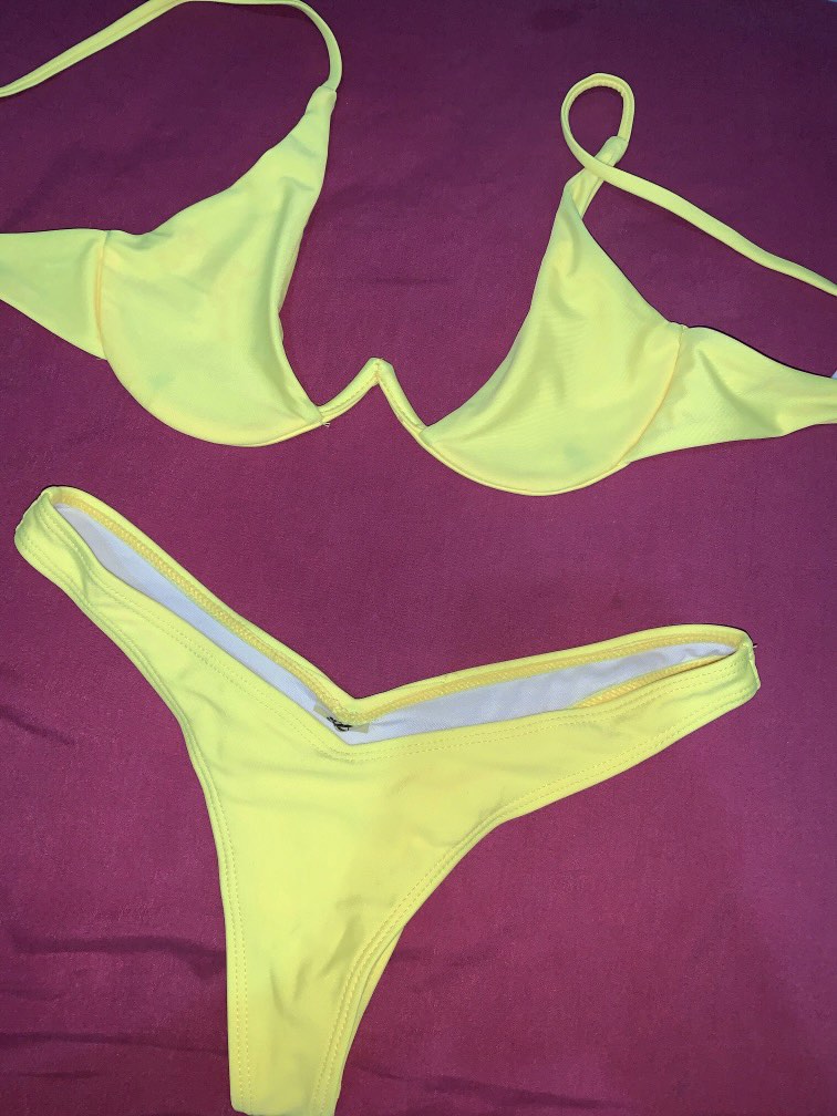 Yellow Underwire Bikini Set