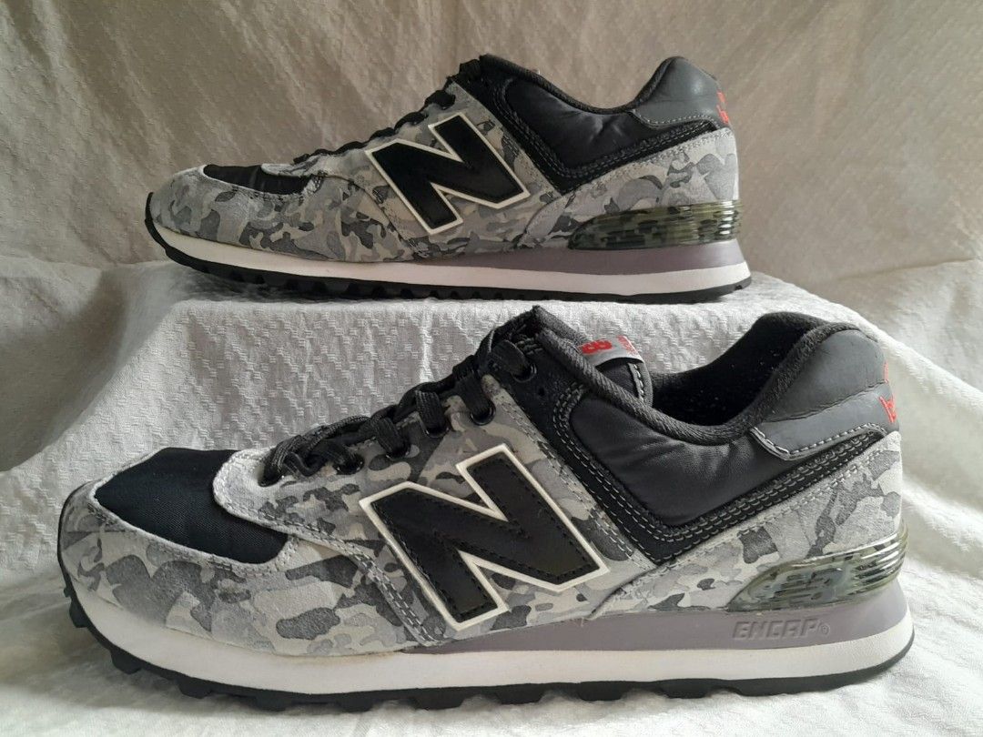 size 44 New Balance 574 CAMO Fesyen Pria Sepatu Sneakers di