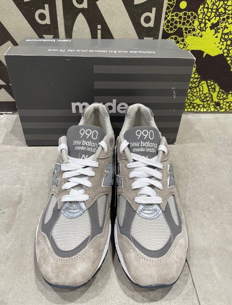 new balance 990v2 grey 灰色跑步鞋