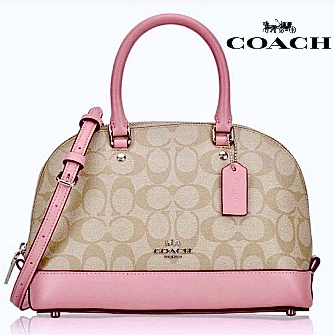 New Coach Original F27583 Pink Mini Sierra Satchel Women Crossbody Sling Bag with Full Set of Coach Package Luxury Bags Wallets on Carousell