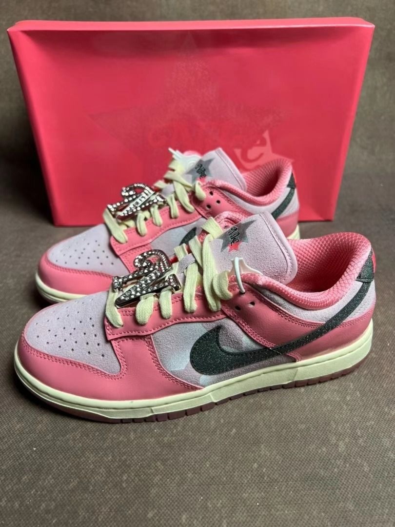 Nike Dunk Low LX 「Hot Punch and Pink Foam」女款低幫板鞋粉色, 女裝