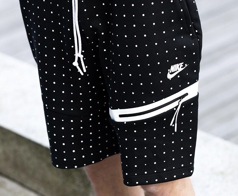 Nike tech fleece polka dot new arrivals shorts