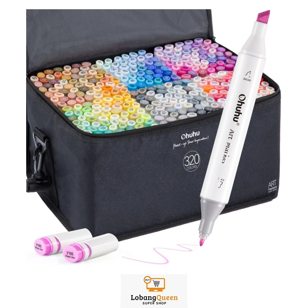 Ohuhu Alcohol Based Art Markers - Double Tipped Coloring Marker Set for  Adults Coloring Students Beginners Sketching Illustration - 120 Colors 