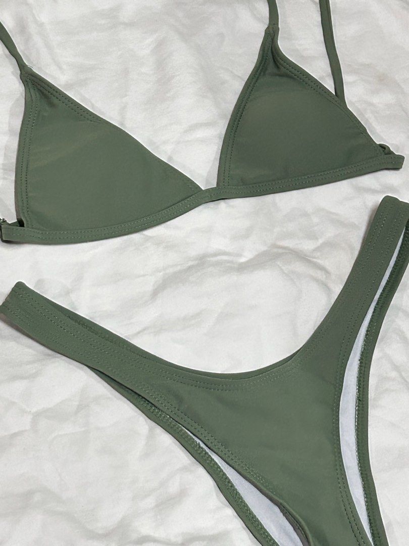 Olive green bikini, Women's Fashion, Swimwear, Bikinis & Swimsuits on ...