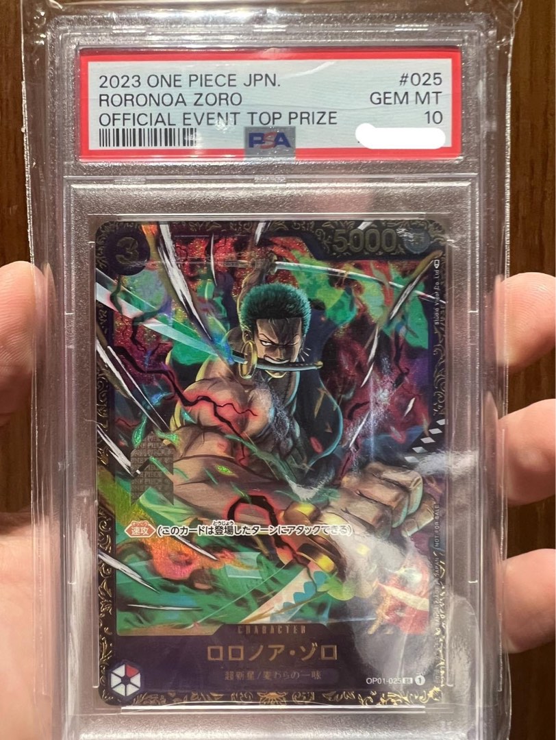 One Piece Trading Card Game PSA 10 Flagship Zoro, Hobbies & Toys