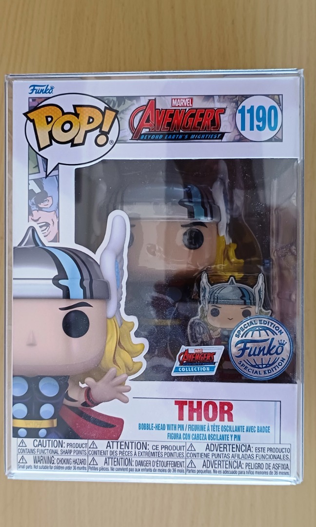  Funko Pop! & Pin: The Avengers: Earth's Mightiest Heroes - 60th  Anniversary, Thor with Pin,  Exclusive : Toys & Games