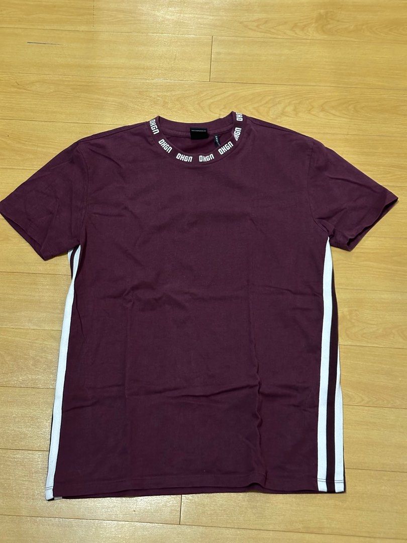 Oxygen maroon shirt, Men's Fashion, Tops & Sets, Tshirts & Polo Shirts ...