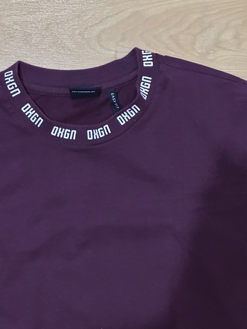 Oxygen maroon shirt, Men's Fashion, Tops & Sets, Tshirts & Polo Shirts ...