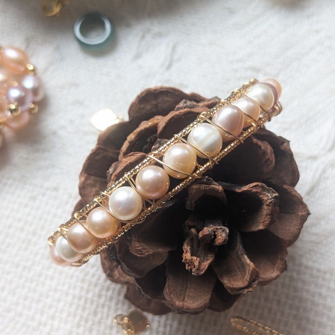Pearl Dangle Design Adjustable Crystal Bracelet Women s Fashion