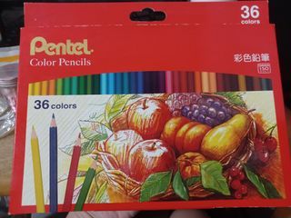 PENTEL 色鉛筆 36色