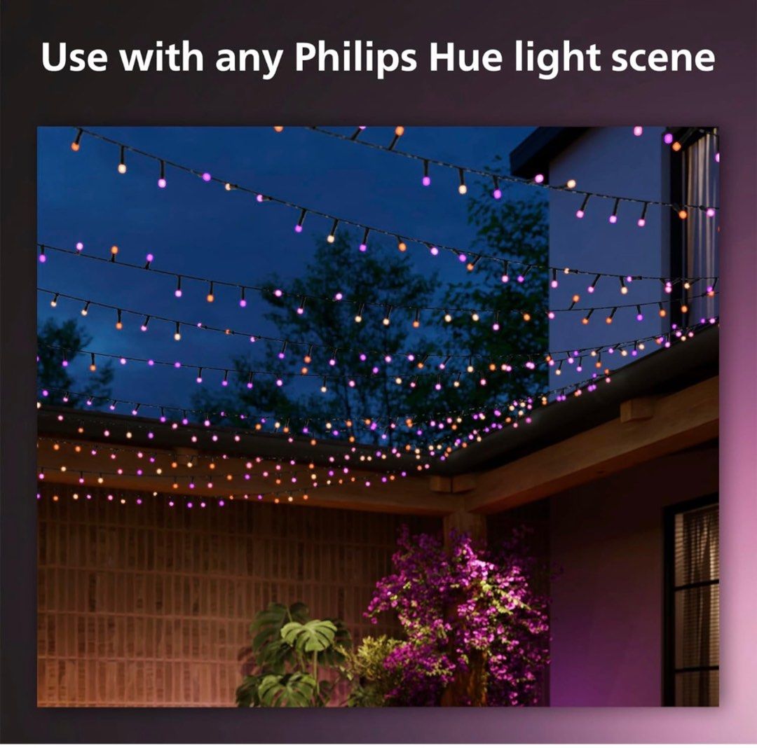 Philips Hue Indoor/Outdoor Christmas 20m/40m Festavia String Lights