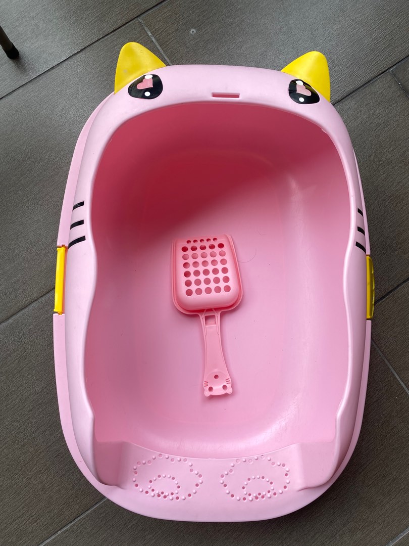 Pink Cat Litterbox, Pet Supplies, Homes & Other Pet Accessories on