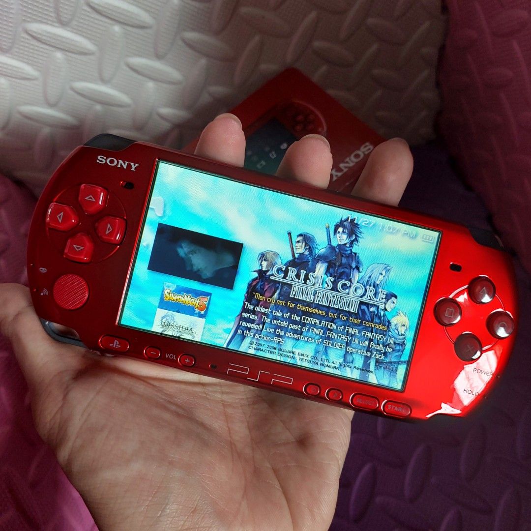 psp 3000 red color cfw with box, Video Gaming, Video Game Consoles ...