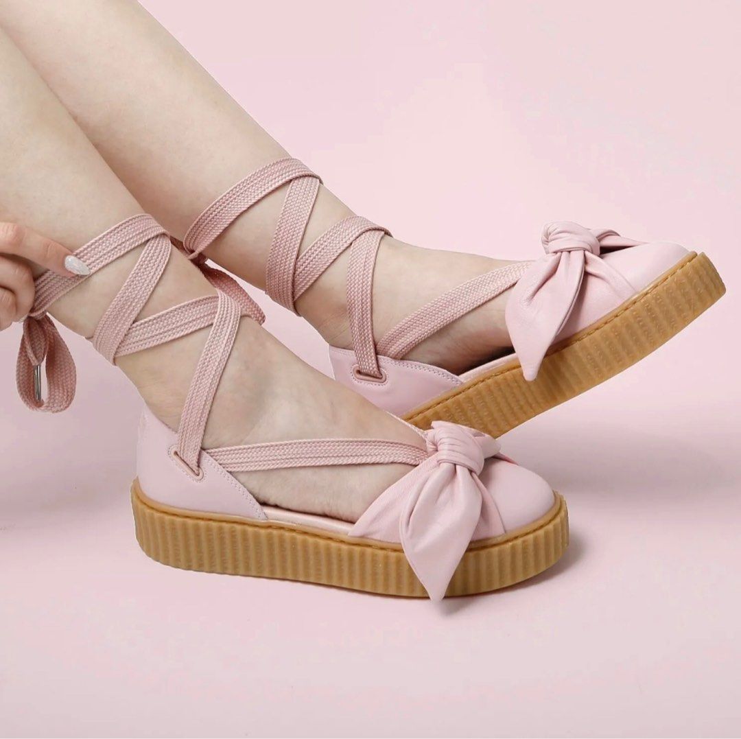 PUMA x FENTY Creeper Bow Sandals Pink Women s Fashion Footwear