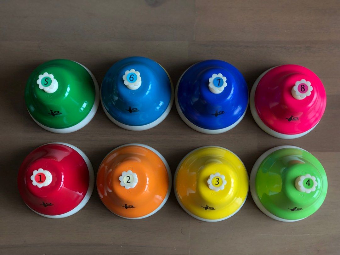 Rainbow music shop desk bells