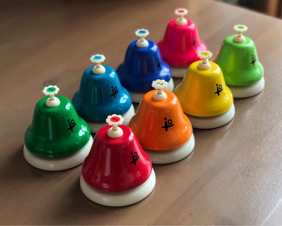 Rainbow Music Desk Bells (Set of 8), Hobbies & Toys, Music & Media