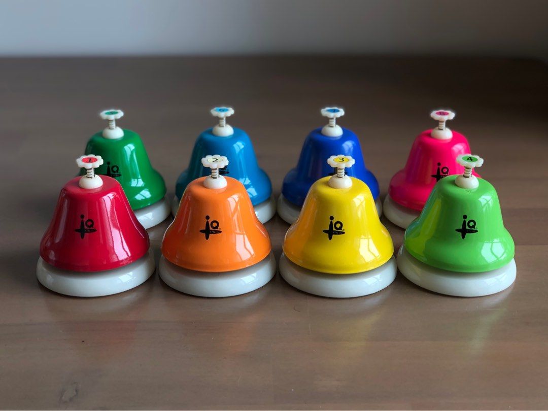 Rainbow Music Desk Bells (Set of 8), Hobbies & Toys, Music & Media