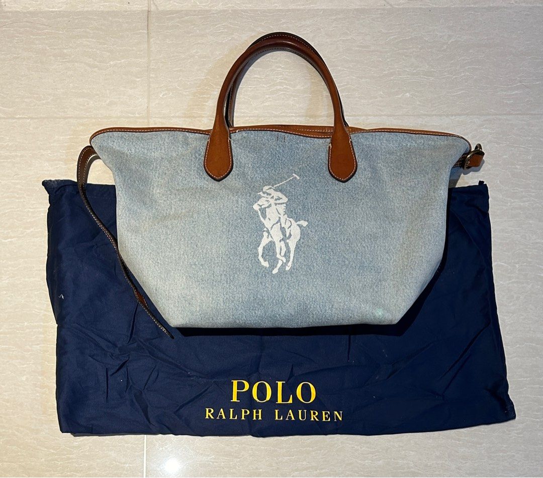 Ralph Lauren washed denim tote bag