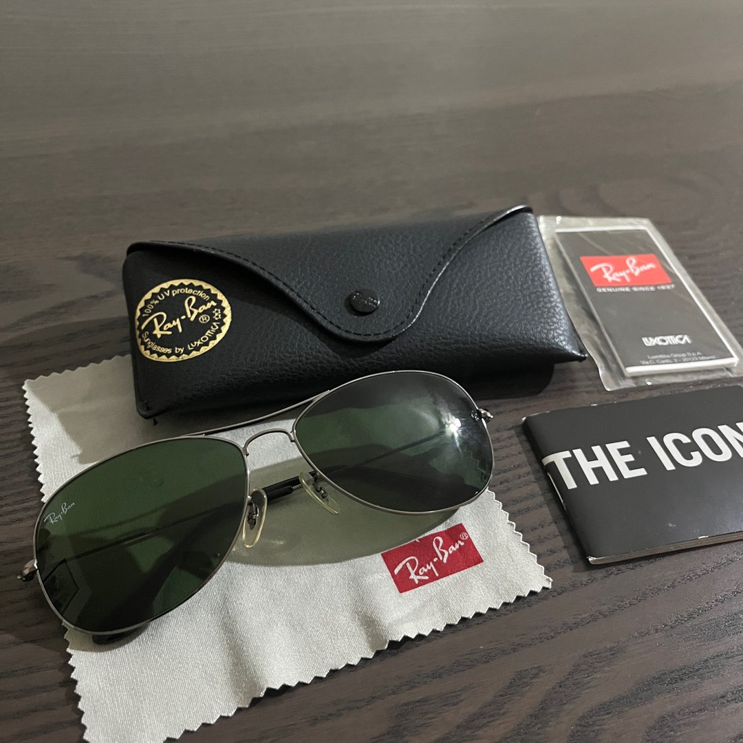 Ray Ban RB3362 Cockpit 004 59 14 Gun Men s Fashion Watches