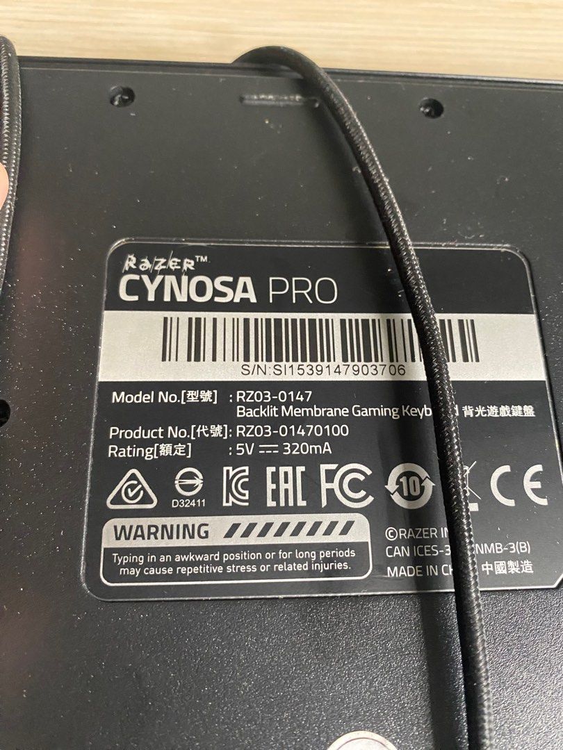 Razer Cynosa PRO, Computers & Tech, Parts & Accessories, Computer ...